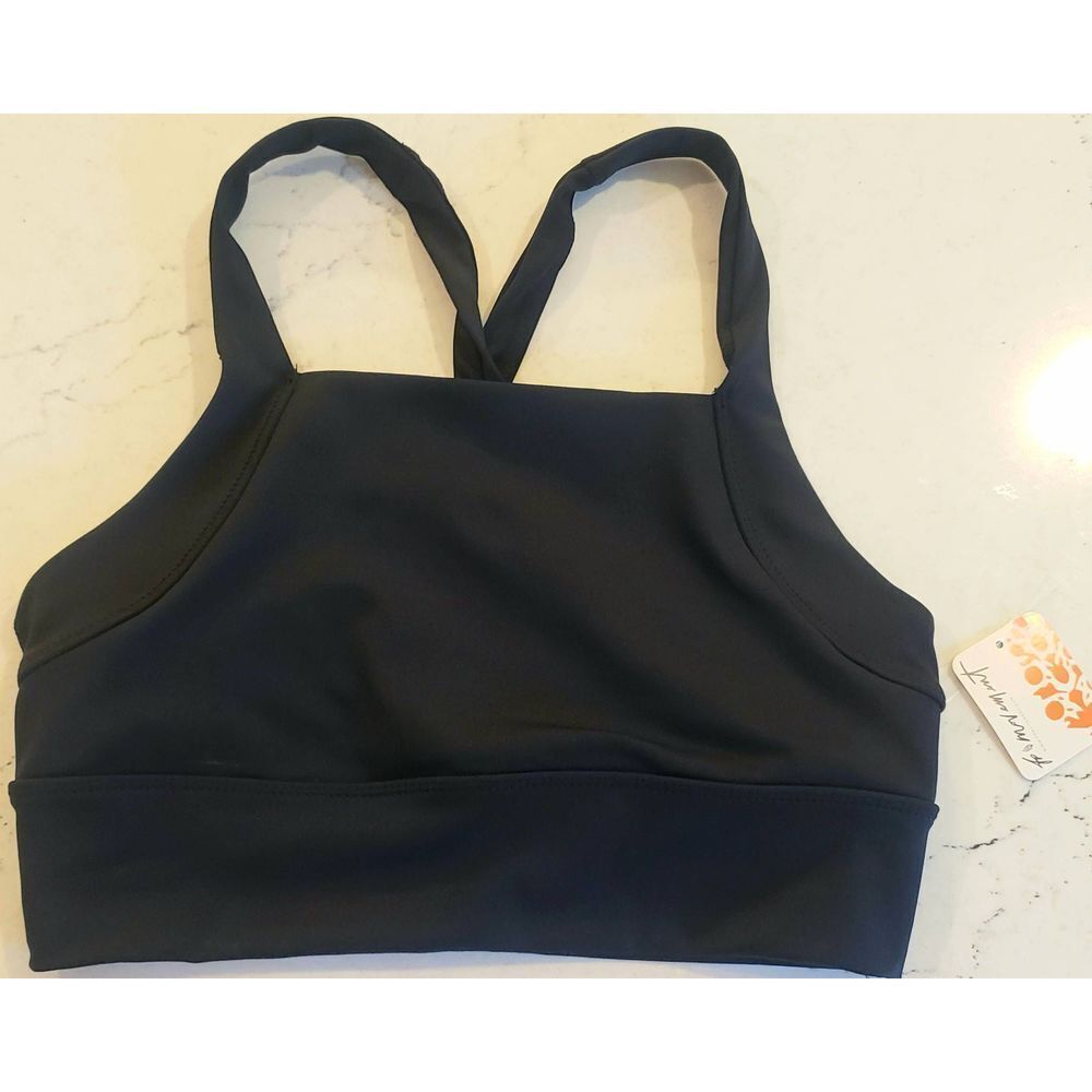 FREE PEOPLE IN YOUR CORNER SPORTS BRA BLACK NEW WITH TAGS XS/S